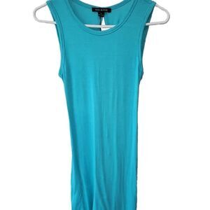 Blue Sleeveless T-Shirt Dress